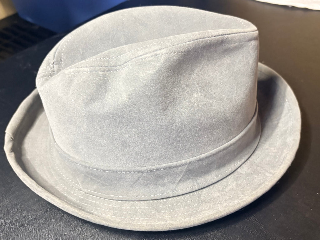 Grey pork pie hat